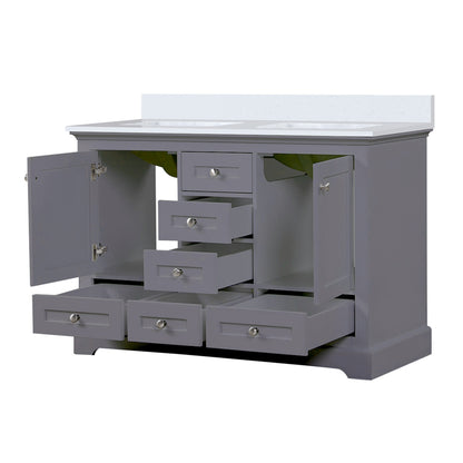 Dukes 48 in. W x 22 in. D Dark Grey Double Bath Vanity