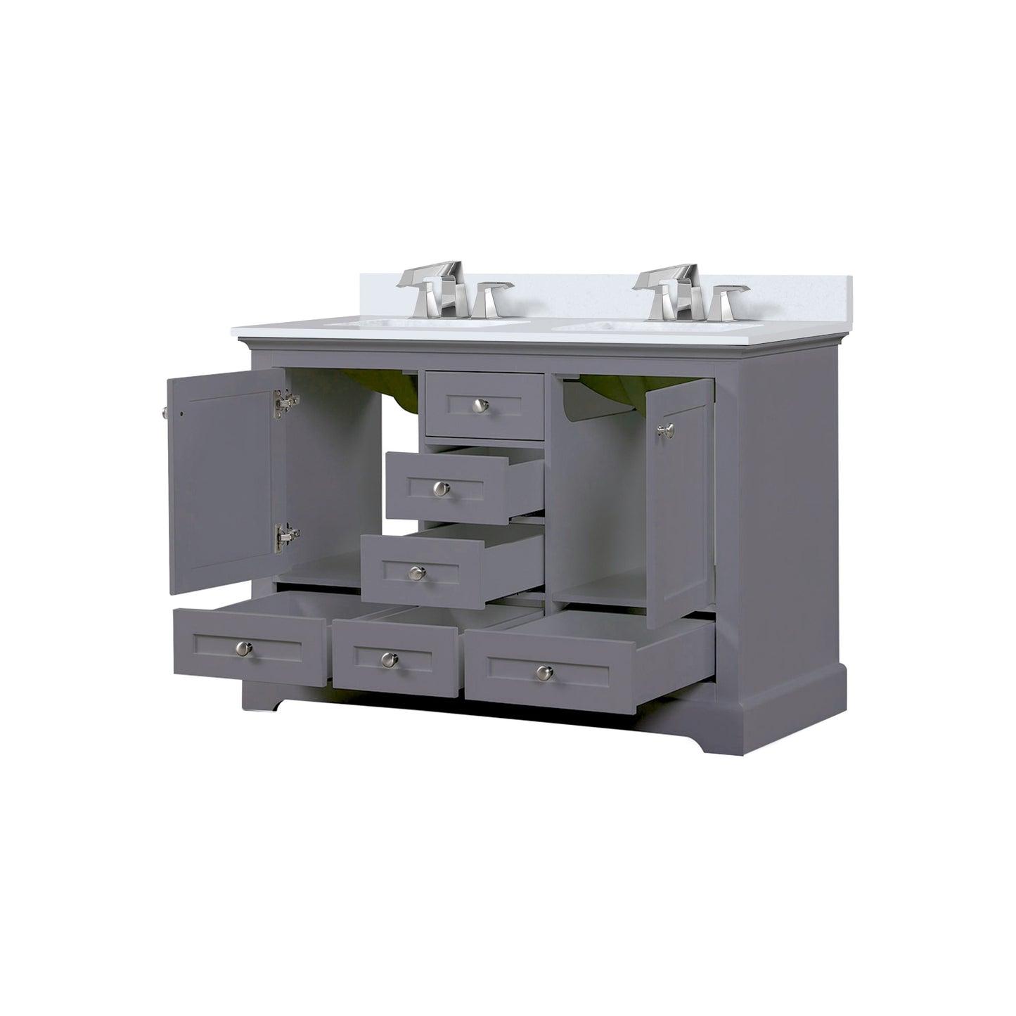 Dukes 48 in. W x 22 in. D Dark Grey Double Bath Vanity