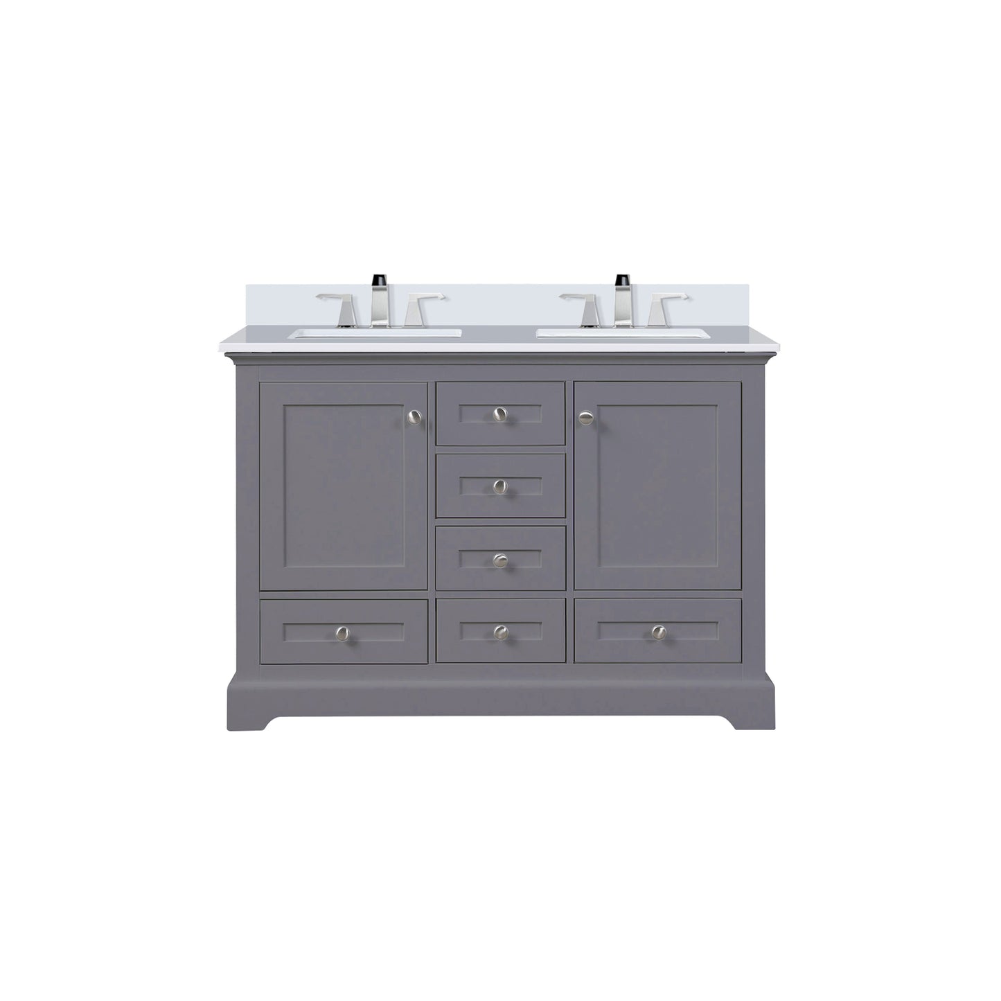 Dukes 48 in. W x 22 in. D Dark Grey Double Bath Vanity