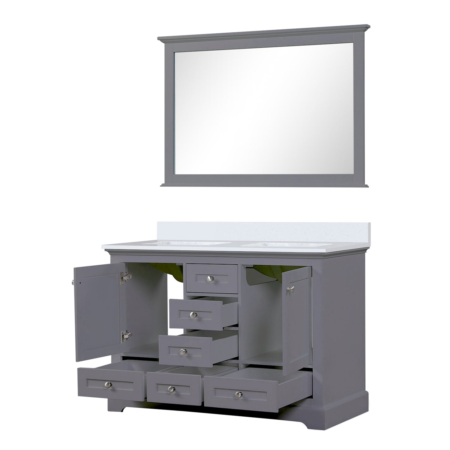 Dukes 48 in. W x 22 in. D Dark Grey Double Bath Vanity