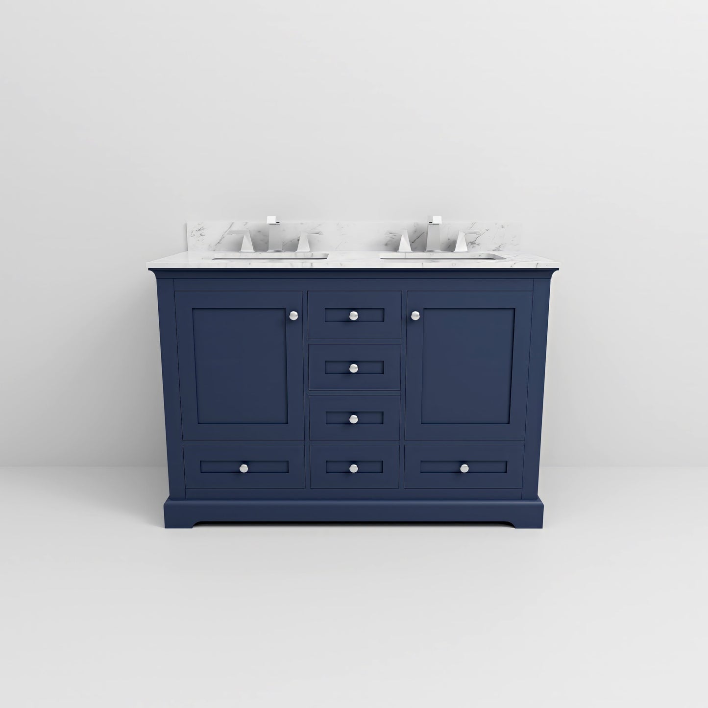 Dukes 48 in. W x 22 in. D Navy Blue Double Bath Vanity