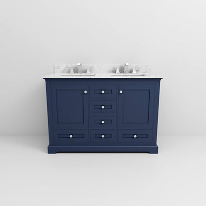 Dukes 48 in. W x 22 in. D Navy Blue Double Bath Vanity