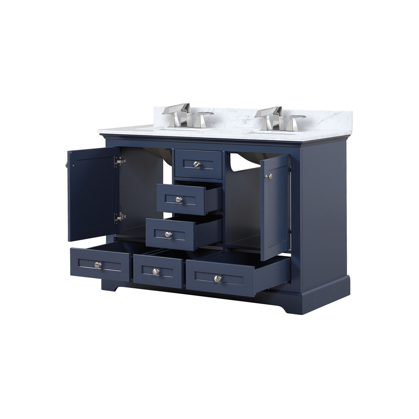 Dukes 48 in. W x 22 in. D Navy Blue Double Bath Vanity