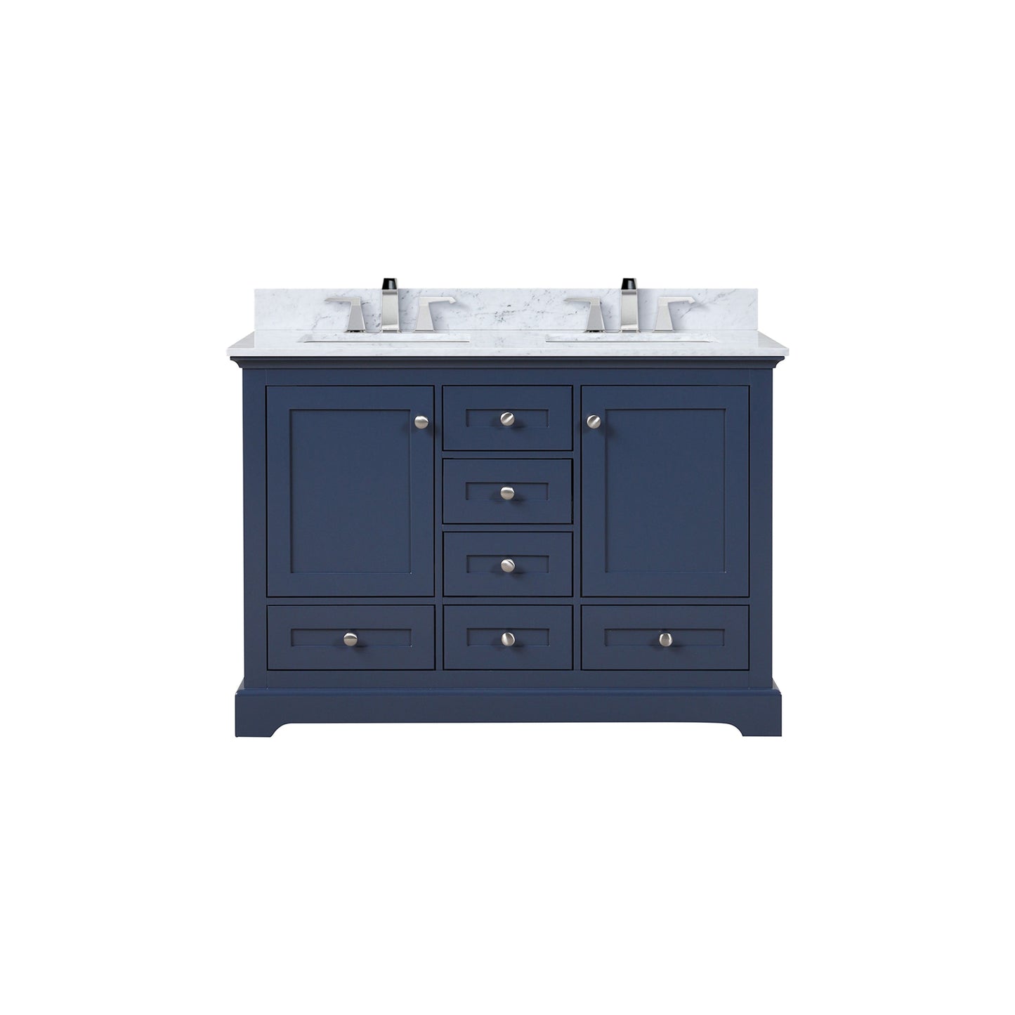 Dukes 48 in. W x 22 in. D Navy Blue Double Bath Vanity
