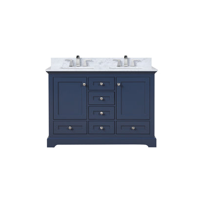 Dukes 48 in. W x 22 in. D Navy Blue Double Bath Vanity