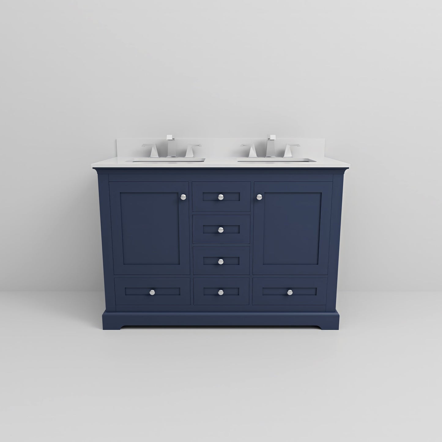 Dukes 48 in. W x 22 in. D Navy Blue Double Bath Vanity