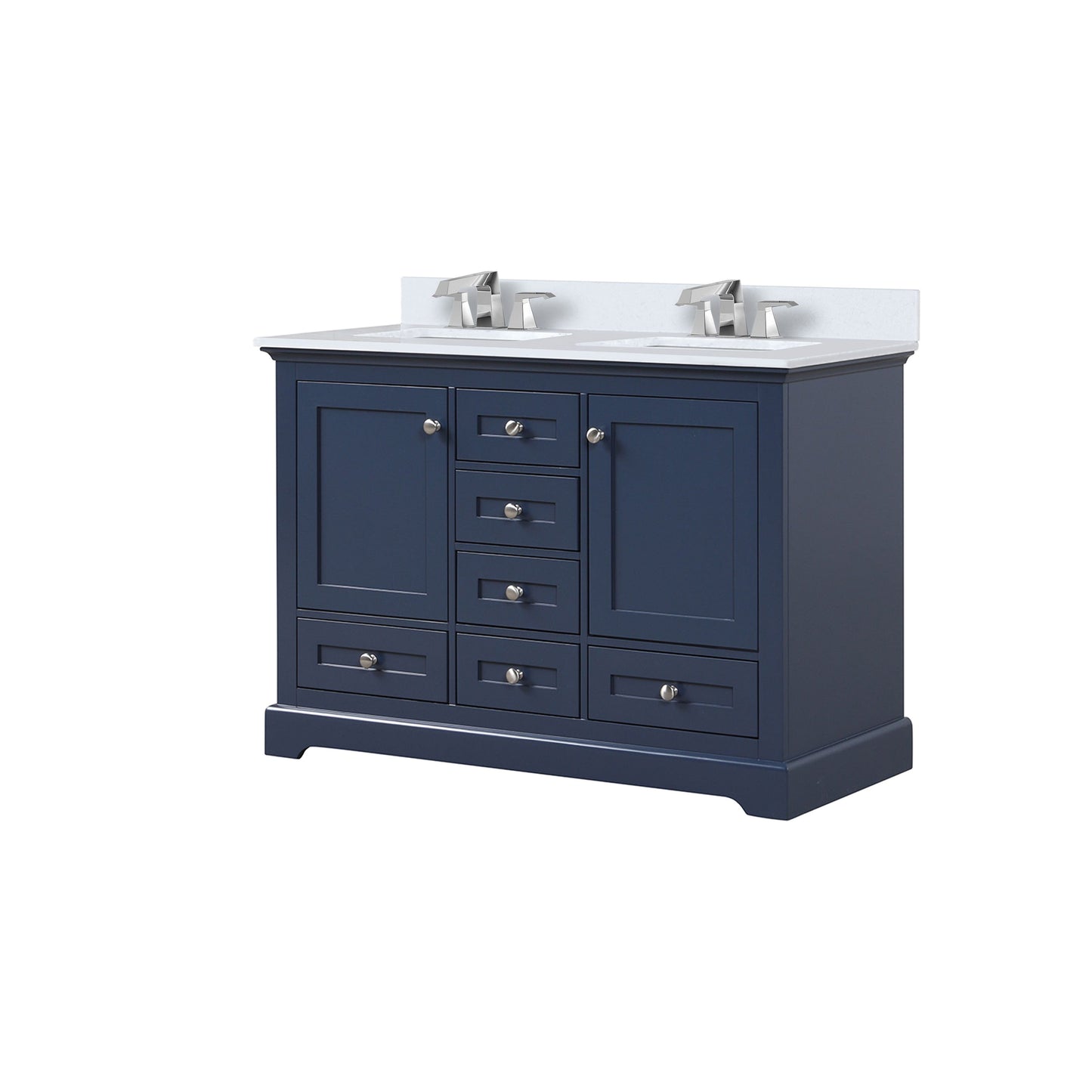 Dukes 48 in. W x 22 in. D Navy Blue Double Bath Vanity