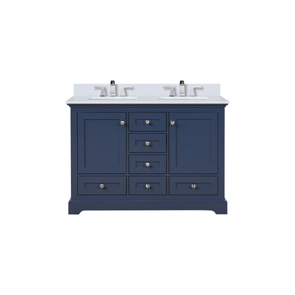 Dukes 48 in. W x 22 in. D Navy Blue Double Bath Vanity