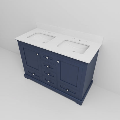 Dukes 48 in. W x 22 in. D Navy Blue Double Bath Vanity
