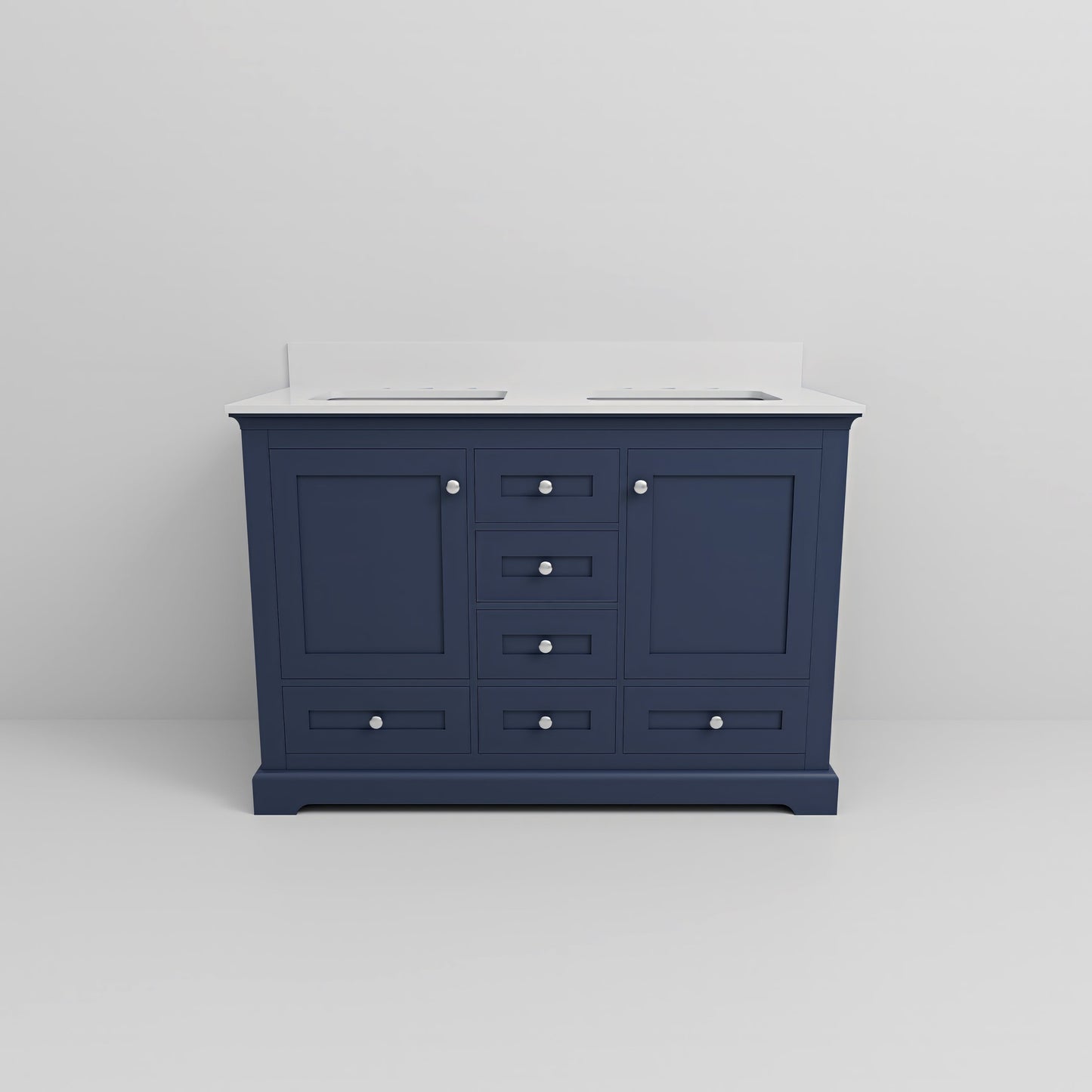Dukes 48 in. W x 22 in. D Navy Blue Double Bath Vanity