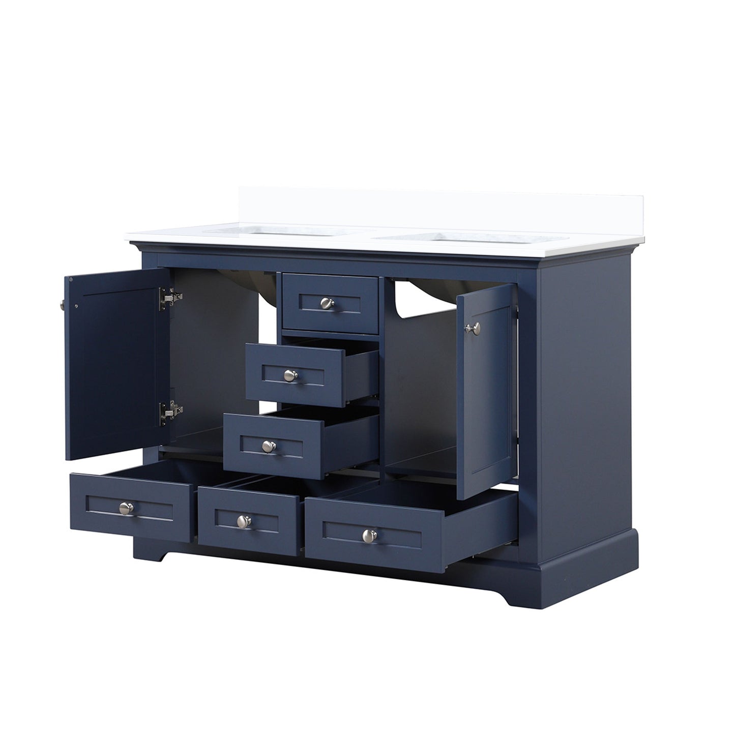 Dukes 48 in. W x 22 in. D Navy Blue Double Bath Vanity