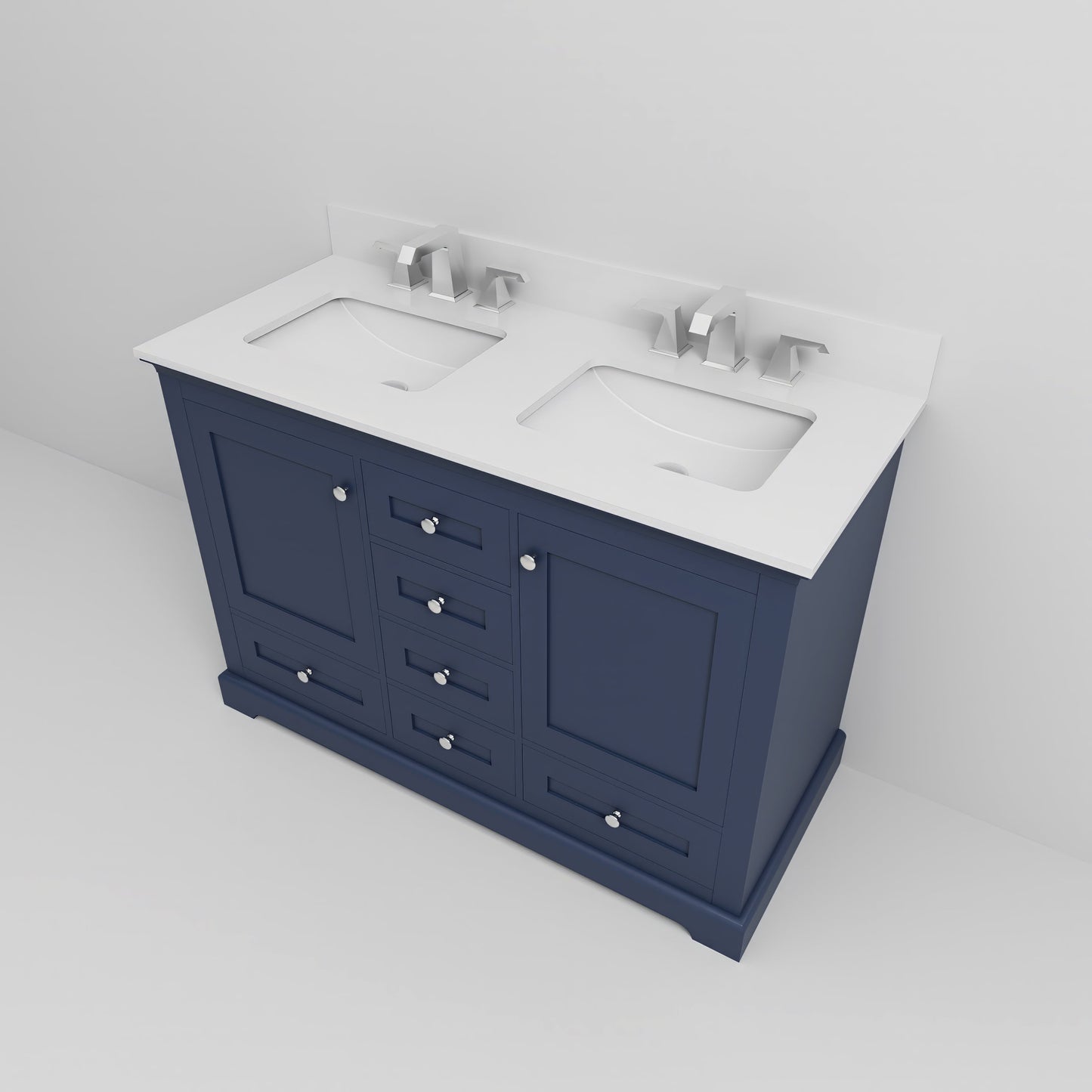 Dukes 48 in. W x 22 in. D Navy Blue Double Bath Vanity