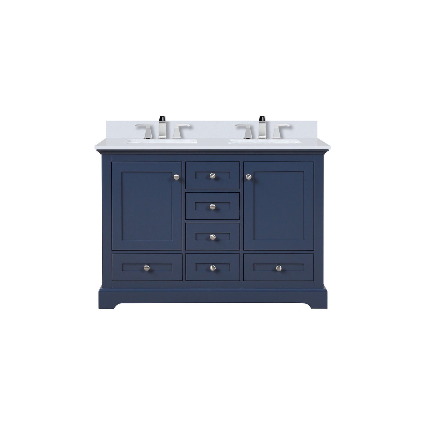 Dukes 48 in. W x 22 in. D Navy Blue Double Bath Vanity