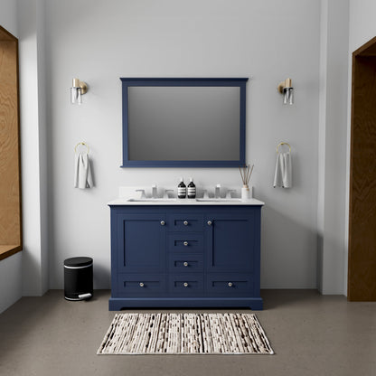 Dukes 48 in. W x 22 in. D Navy Blue Double Bath Vanity