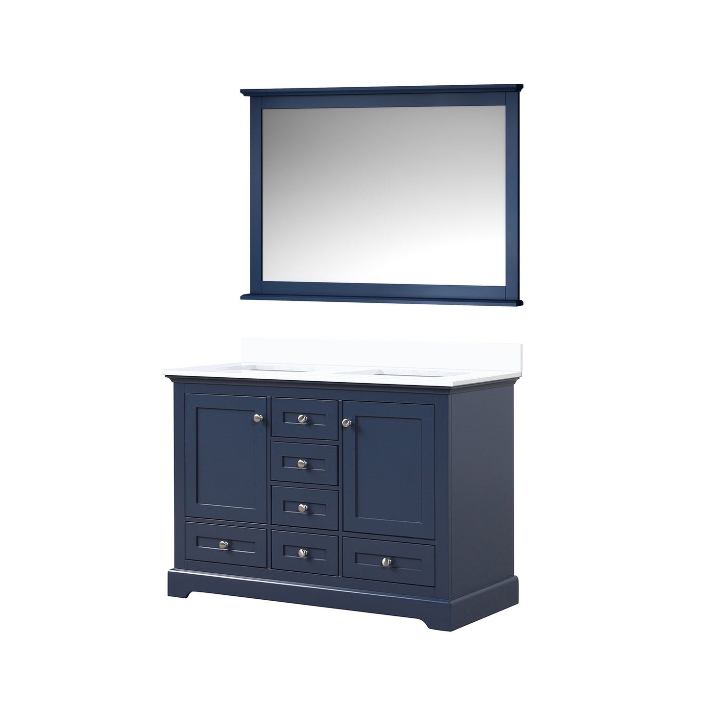 Dukes 48 in. W x 22 in. D Navy Blue Double Bath Vanity