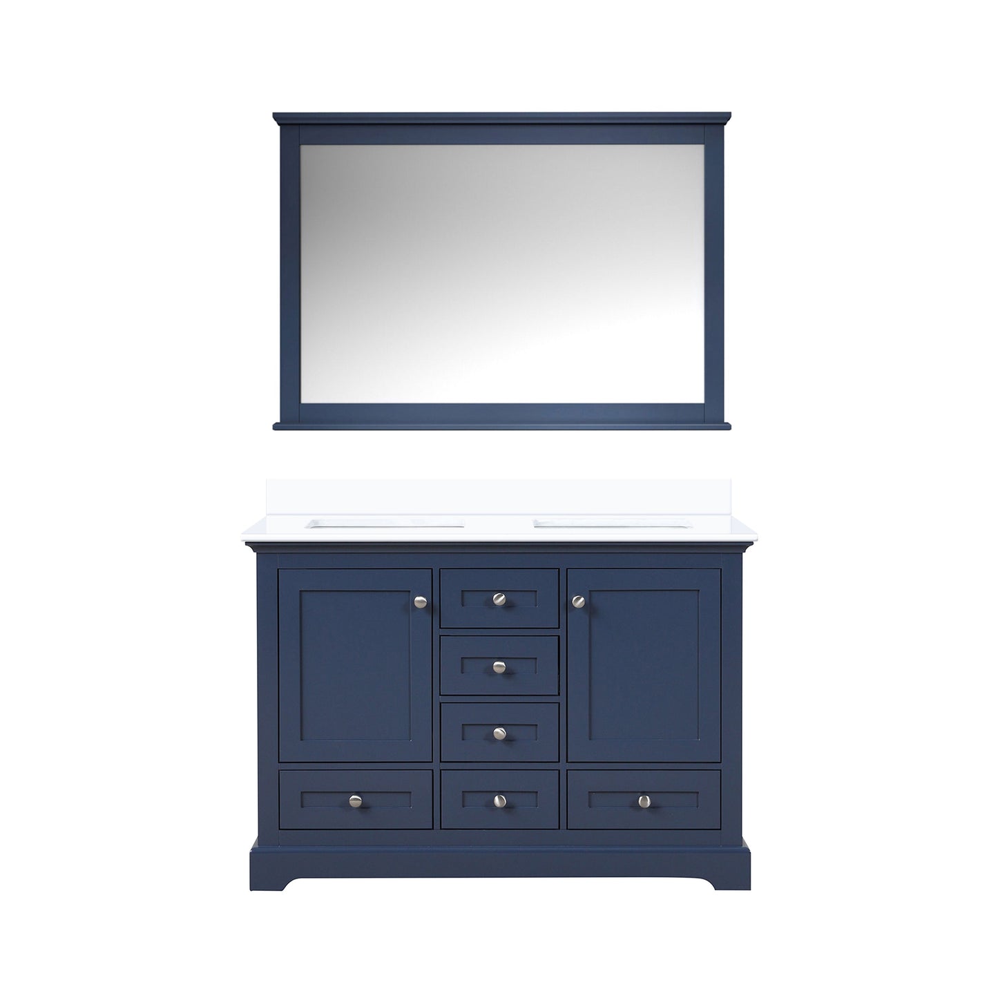 Dukes 48 in. W x 22 in. D Navy Blue Double Bath Vanity