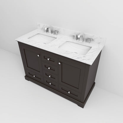 Dukes 48 in. W x 22 in. D Espresso Double Bath Vanity