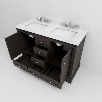 Dukes 48 in. W x 22 in. D Espresso Double Bath Vanity