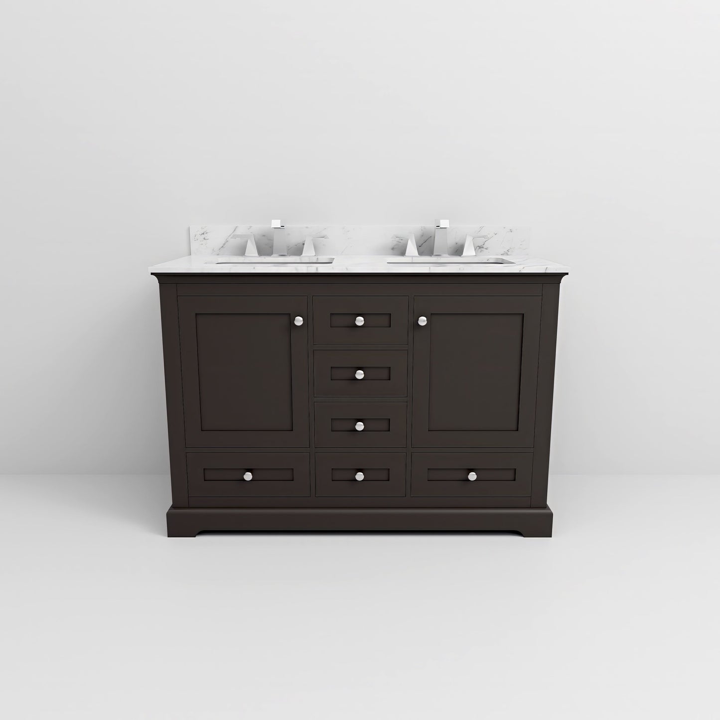 Dukes 48 in. W x 22 in. D Espresso Double Bath Vanity