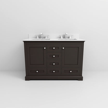 Dukes 48 in. W x 22 in. D Espresso Double Bath Vanity