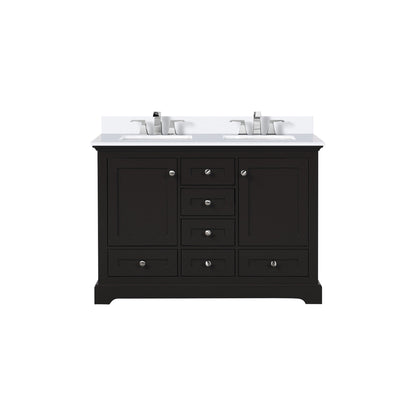 Dukes 48 in. W x 22 in. D Espresso Double Bath Vanity