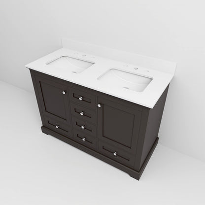Dukes 48 in. W x 22 in. D Espresso Double Bath Vanity