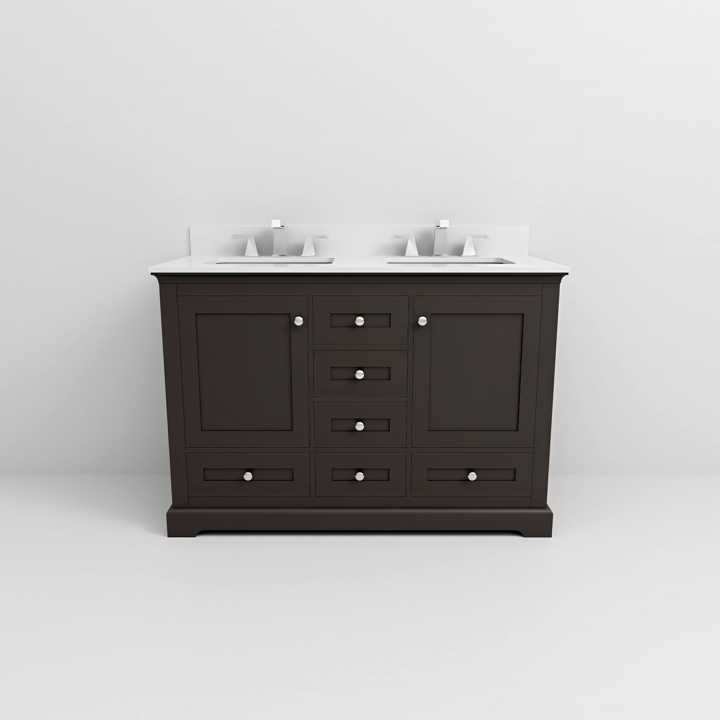 Dukes 48 in. W x 22 in. D Espresso Double Bath Vanity