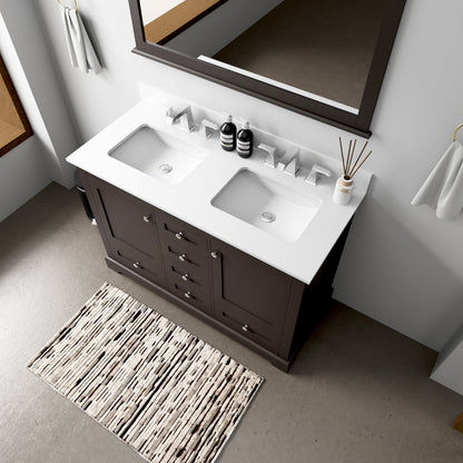 Dukes 48 in. W x 22 in. D Espresso Double Bath Vanity