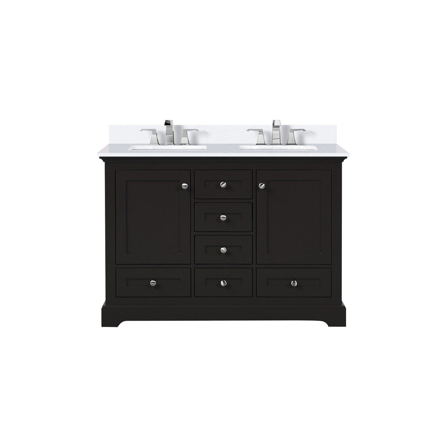 Dukes 48 in. W x 22 in. D Espresso Double Bath Vanity