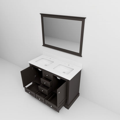 Dukes 48 in. W x 22 in. D Espresso Double Bath Vanity