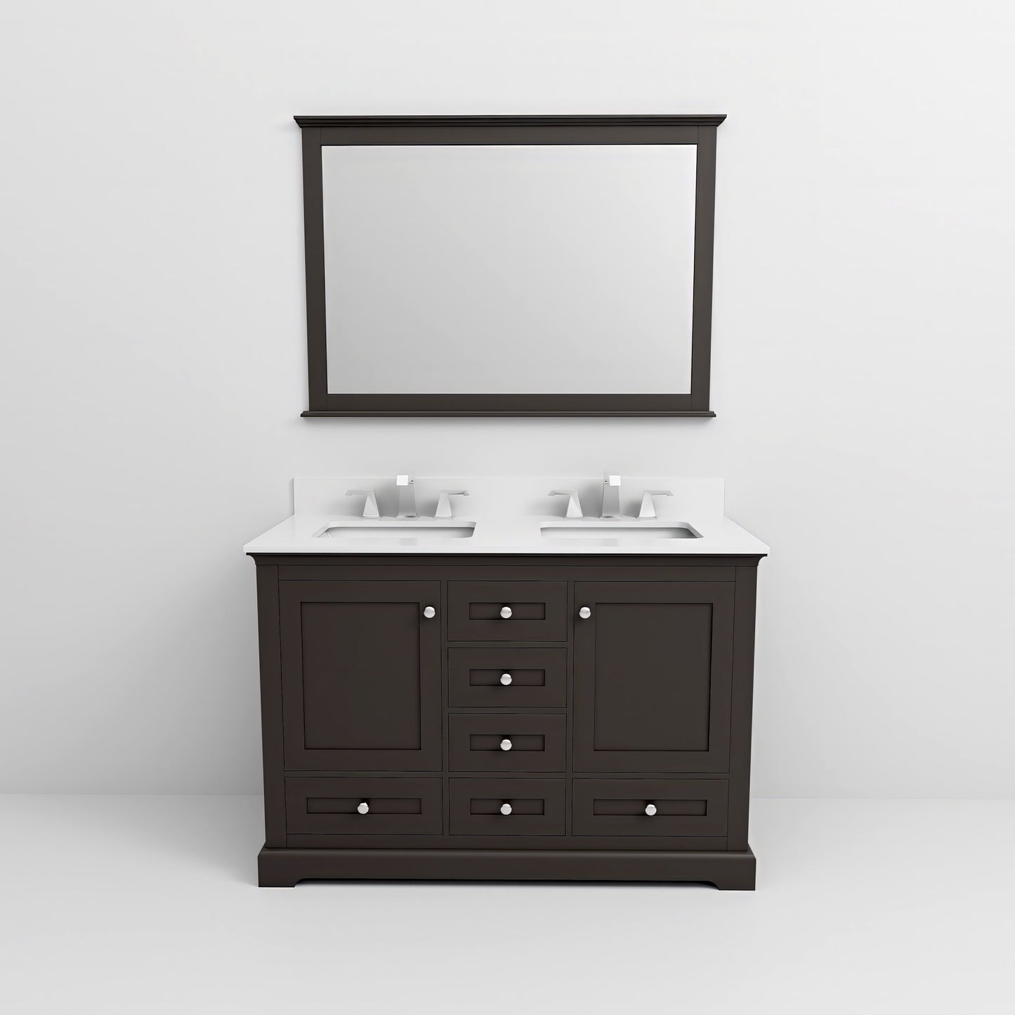 Dukes 48 in. W x 22 in. D Espresso Double Bath Vanity