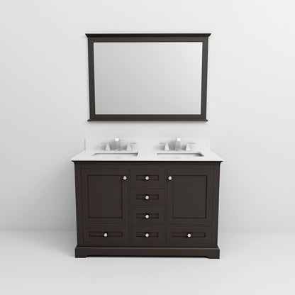 Dukes 48 in. W x 22 in. D Espresso Double Bath Vanity