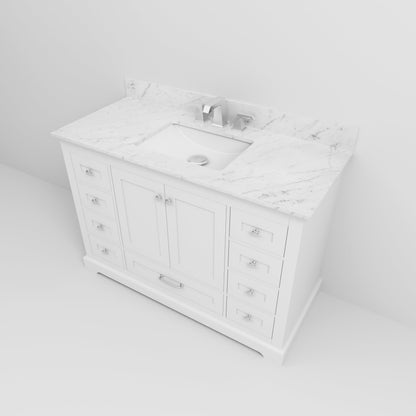 Dukes 48 in. W x 22 in. D White Single Bath Vanity