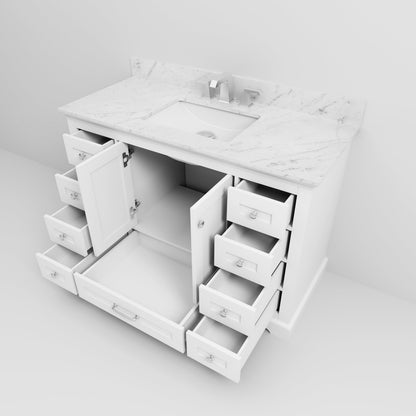 Dukes 48 in. W x 22 in. D White Single Bath Vanity