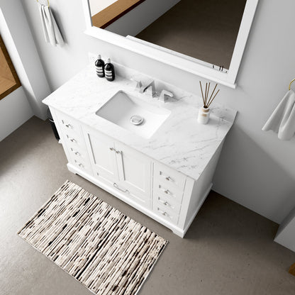 Dukes 48 in. W x 22 in. D White Single Bath Vanity