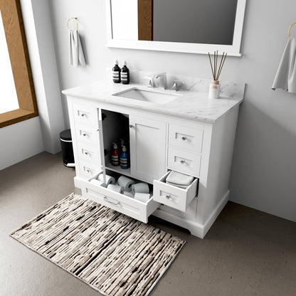 Dukes 48 in. W x 22 in. D White Single Bath Vanity