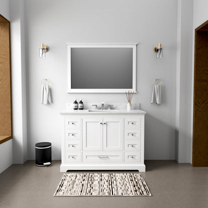 Dukes 48 in. W x 22 in. D White Single Bath Vanity