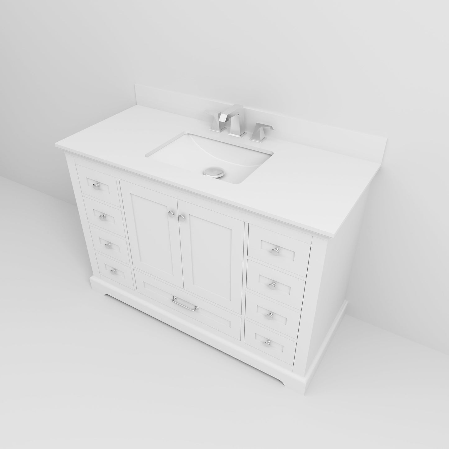 Dukes 48 in. W x 22 in. D White Single Bath Vanity