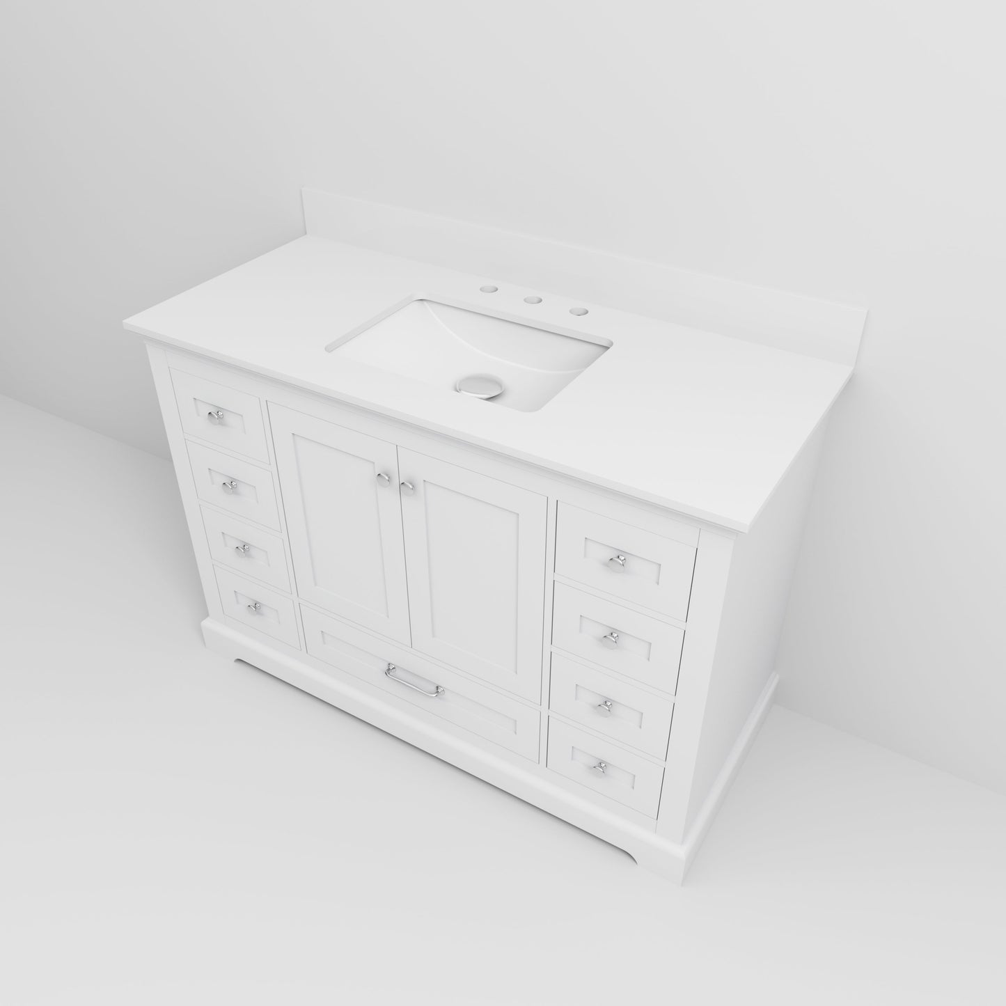 Dukes 48 in. W x 22 in. D White Single Bath Vanity
