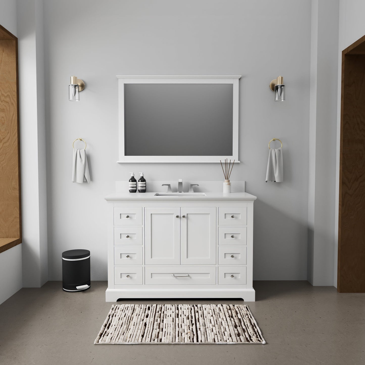 Dukes 48 in. W x 22 in. D White Single Bath Vanity