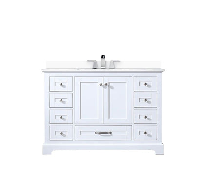 Dukes 48 in. W x 22 in. D White Single Bath Vanity