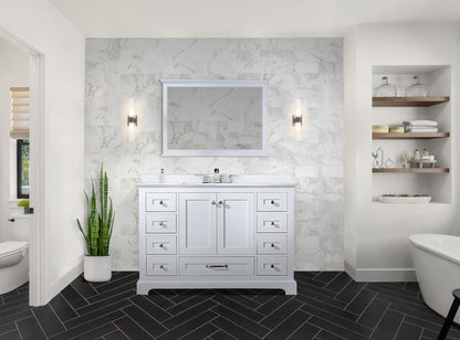 Dukes 48 in. W x 22 in. D White Single Bath Vanity