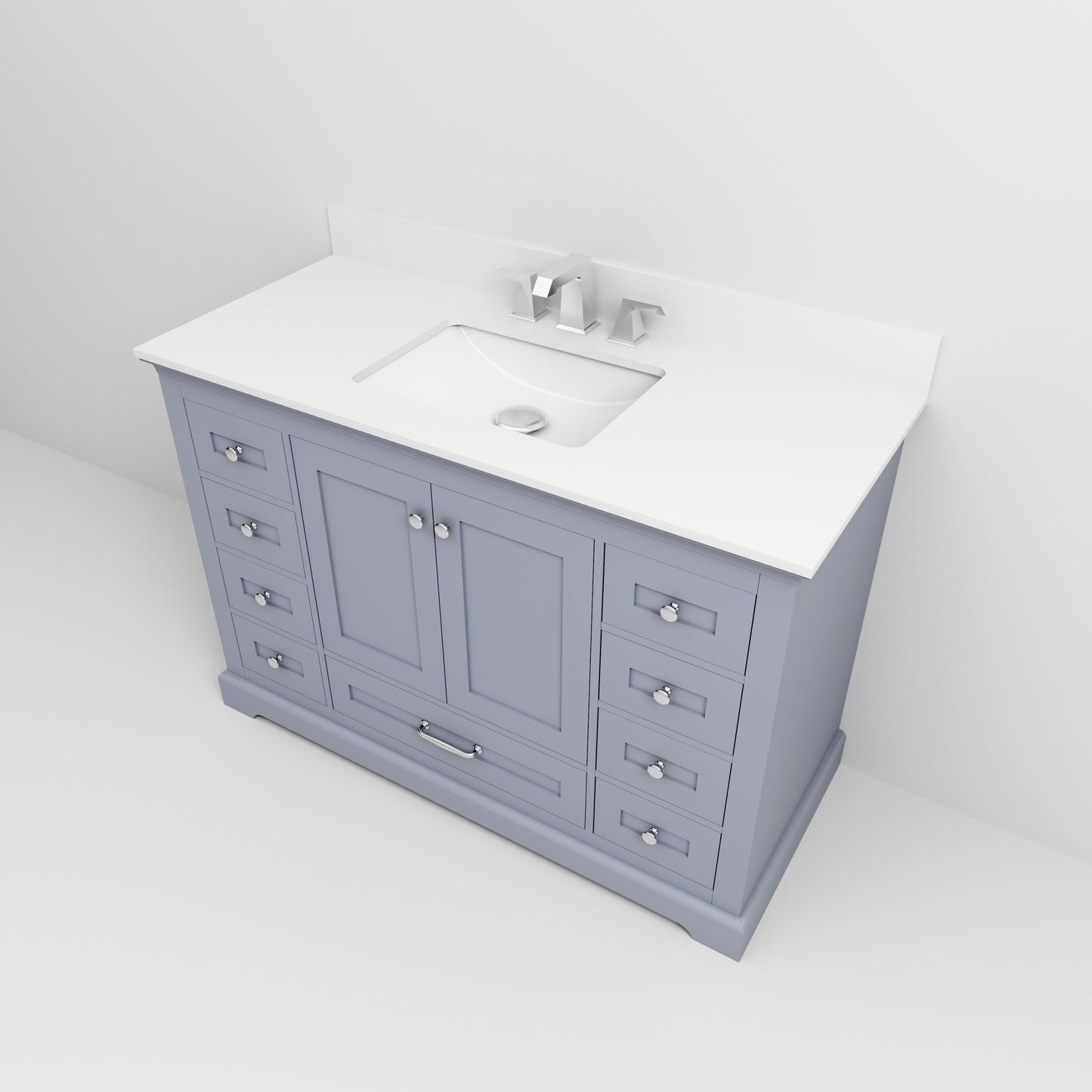 Dukes 48 in. W x 22 in. D Dark Grey Single Bath Vanity