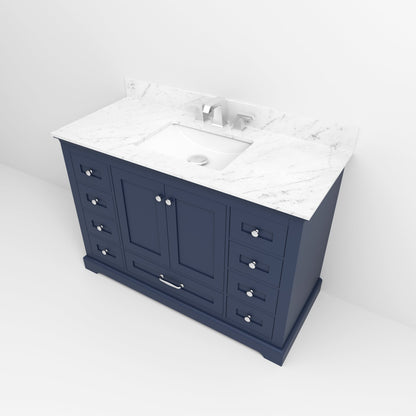 Dukes 48 in. W x 22 in. D Navy Blue Single Bath Vanity
