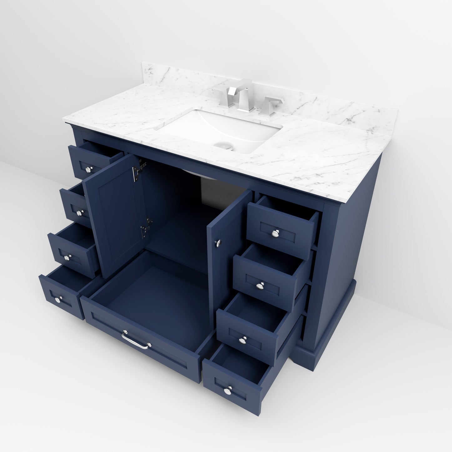 Dukes 48 in. W x 22 in. D Navy Blue Single Bath Vanity