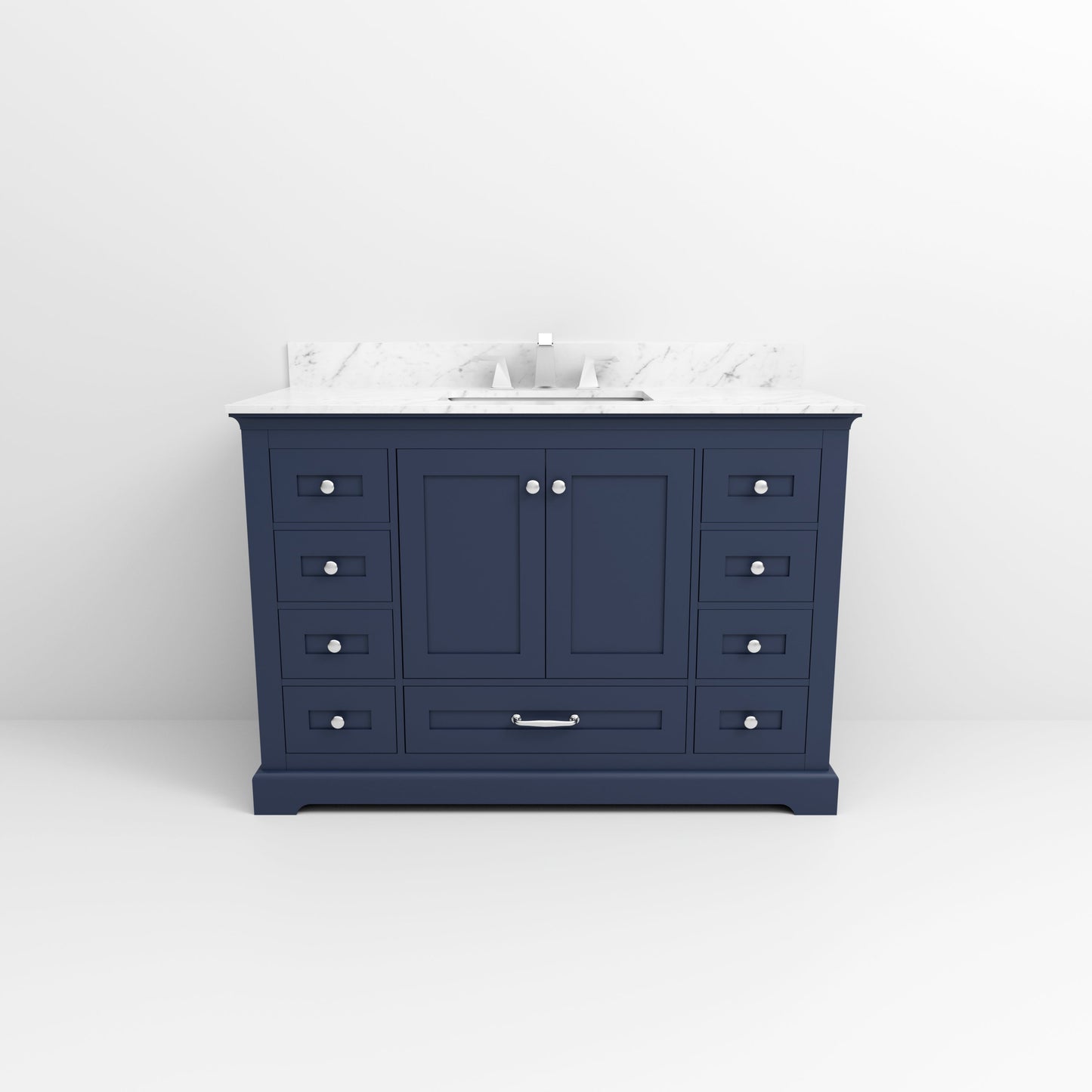 Dukes 48 in. W x 22 in. D Navy Blue Single Bath Vanity