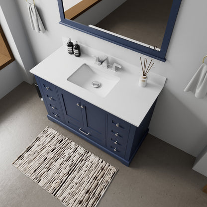Dukes 48 in. W x 22 in. D Navy Blue Single Bath Vanity