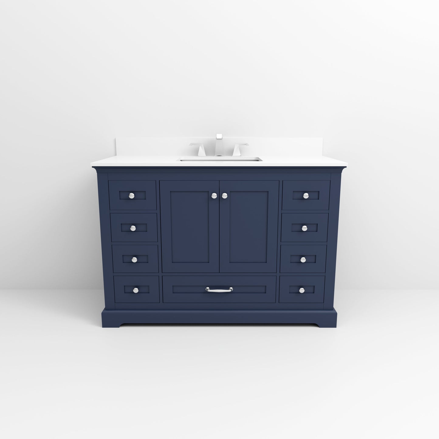 Dukes 48 in. W x 22 in. D Navy Blue Single Bath Vanity