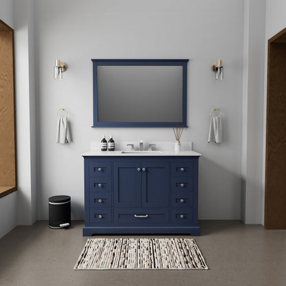 Dukes 48 in. W x 22 in. D Navy Blue Single Bath Vanity