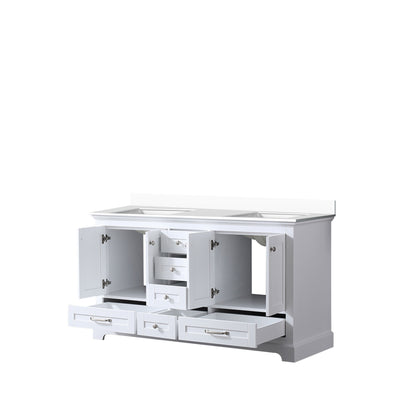 Dukes 60 in. W x 22 in. D White Double Bath Vanity